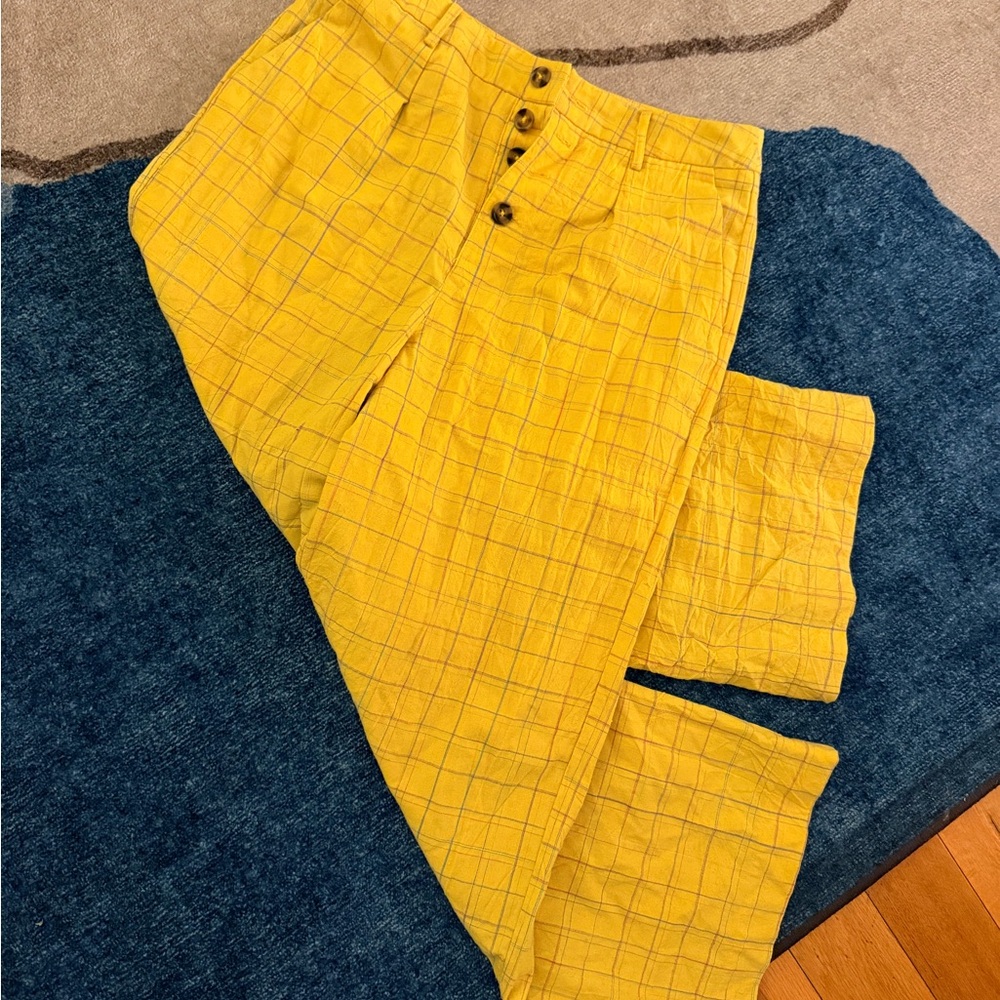 Saint Geraldine Yellow plaid  Pants